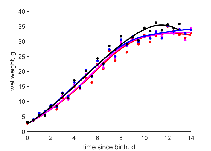 Data for individuals 1,2,3,4