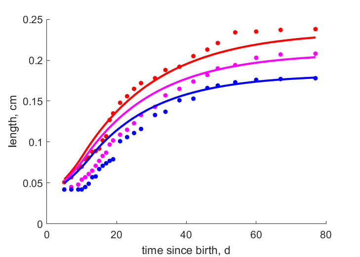 Data at 3 food levels