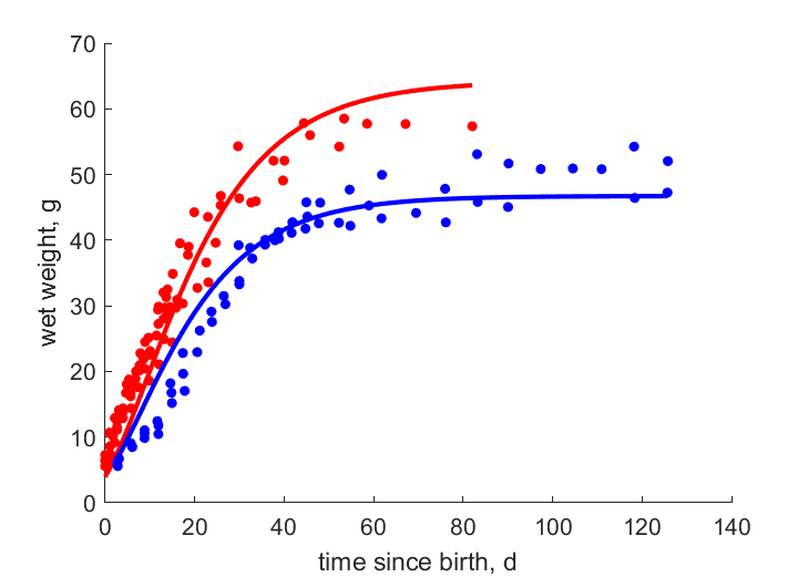 Data for litter size 2,3